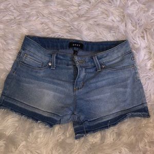 light blue jean shorts